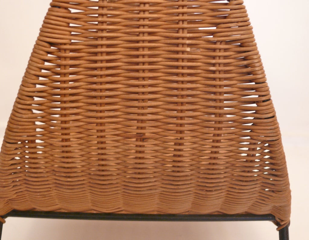 Large French Woven Wicker Log Holder 5