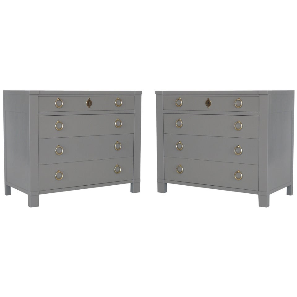 Pair of "New World" Chests by Michael Taylor for Baker