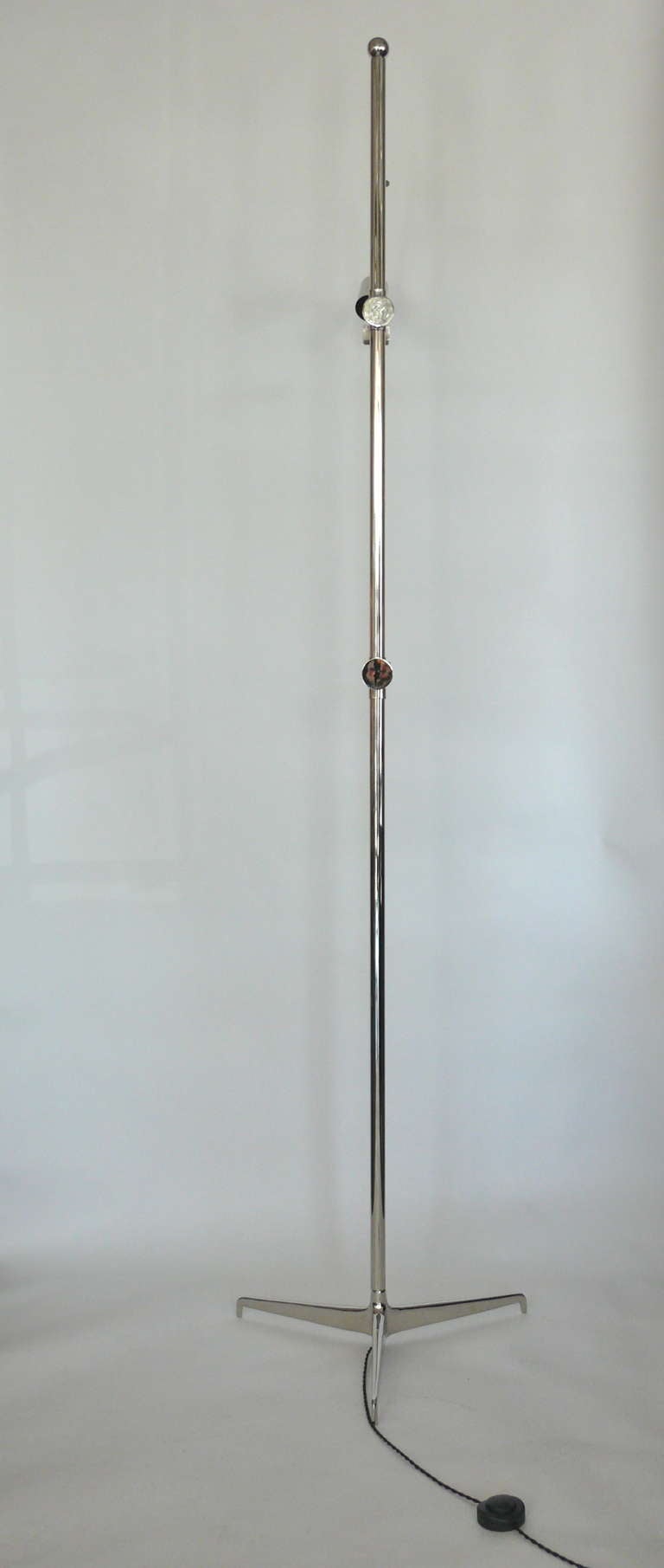 Nickel Floor Easel with Light at 1stDibs