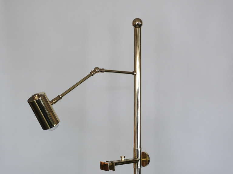 American Brass Floor Easel with Light
