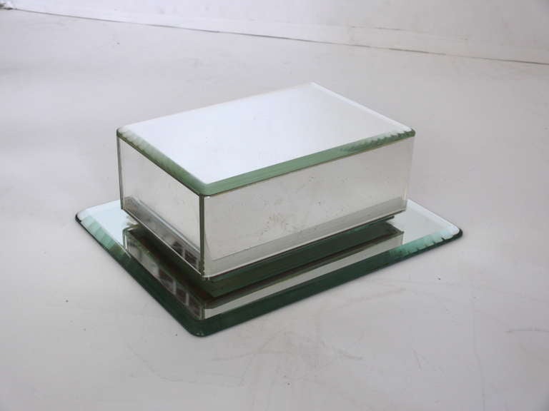 French Art Deco Mirrored Cigarette Box 2