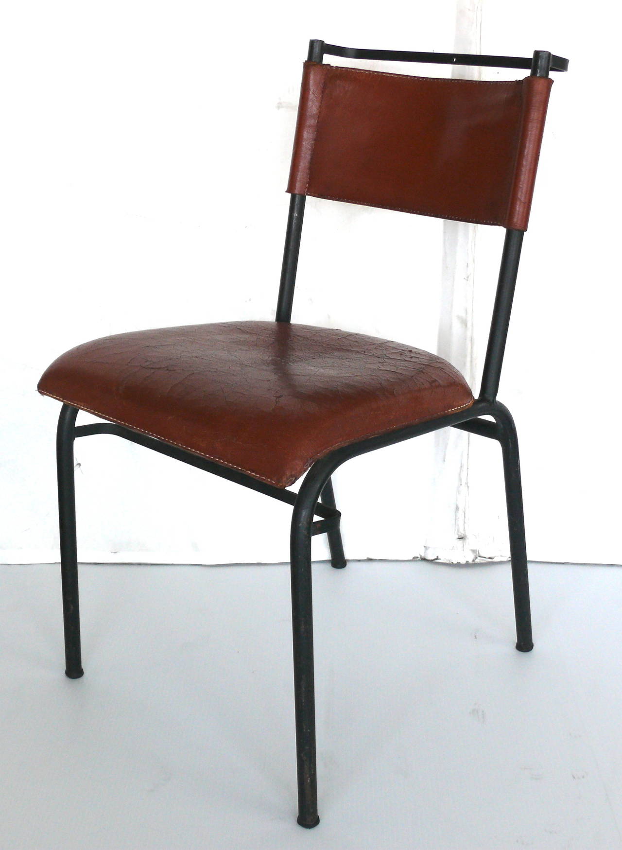 Pair of Jacques Adnet Chairs 2