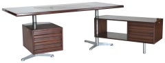 Large Rosewood Desk by Osvaldo Borsani