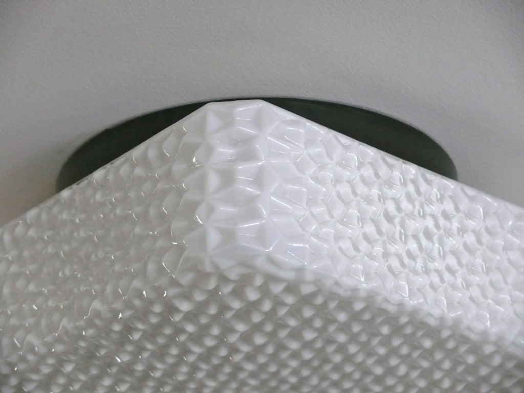 milk glass flush mount ceiling light