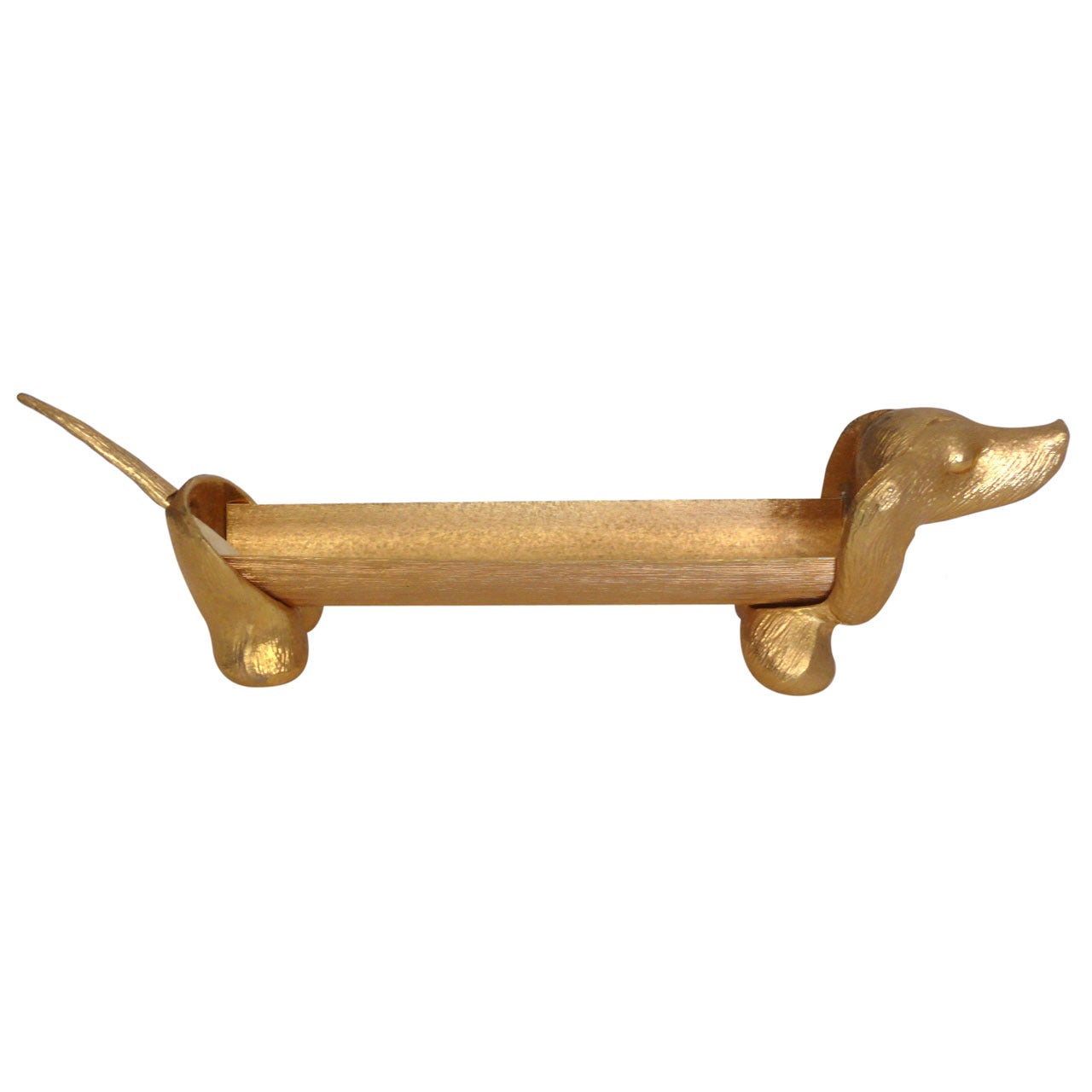 Brass Dachshund Cracker Server