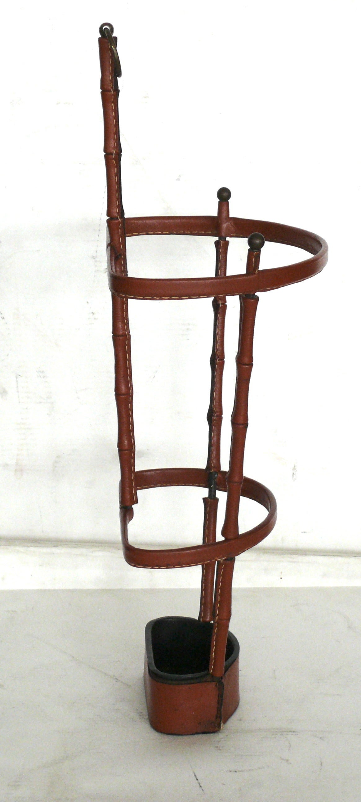 French Jacques Adnet Umbrella Stand