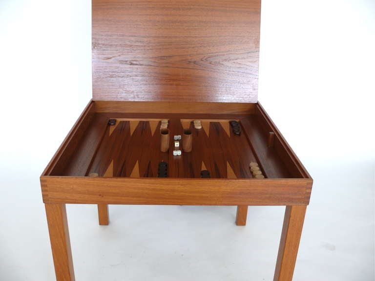 Large Danish Backgammon and Chess Table by Skovby Moebler 1