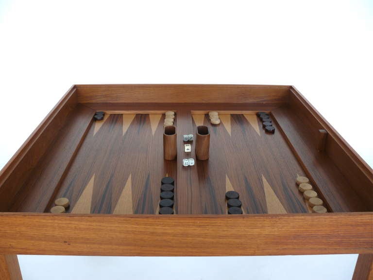 Large Danish Backgammon and Chess Table by Skovby Moebler 2