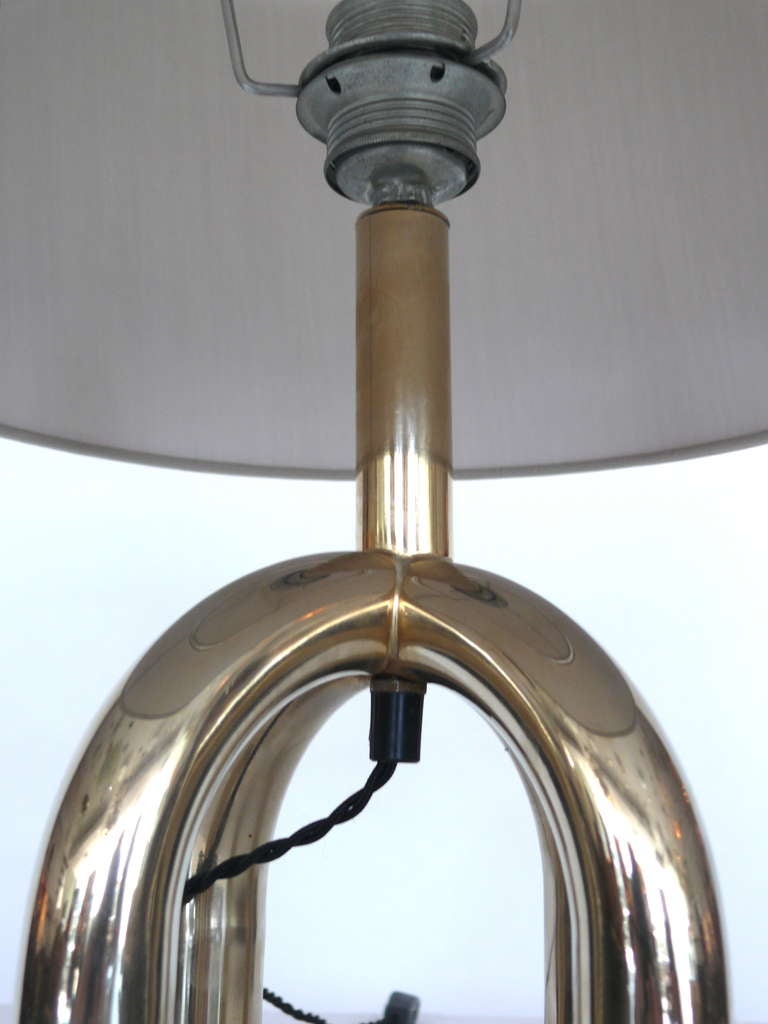 Nickel Petite Italian Brass Table Lamps