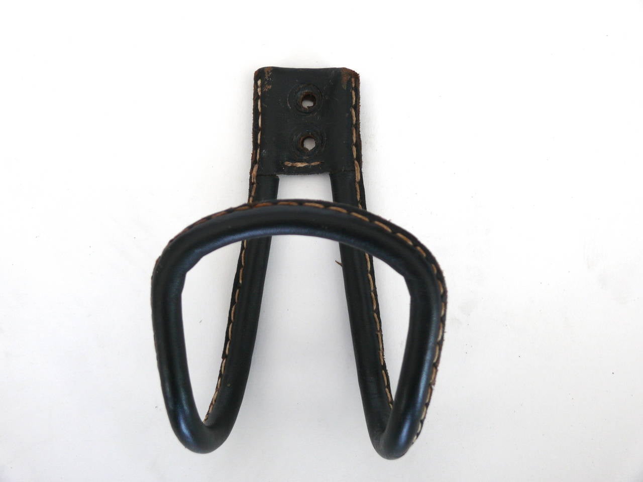 Mid-20th Century Jacques Adnet Leather Hooks