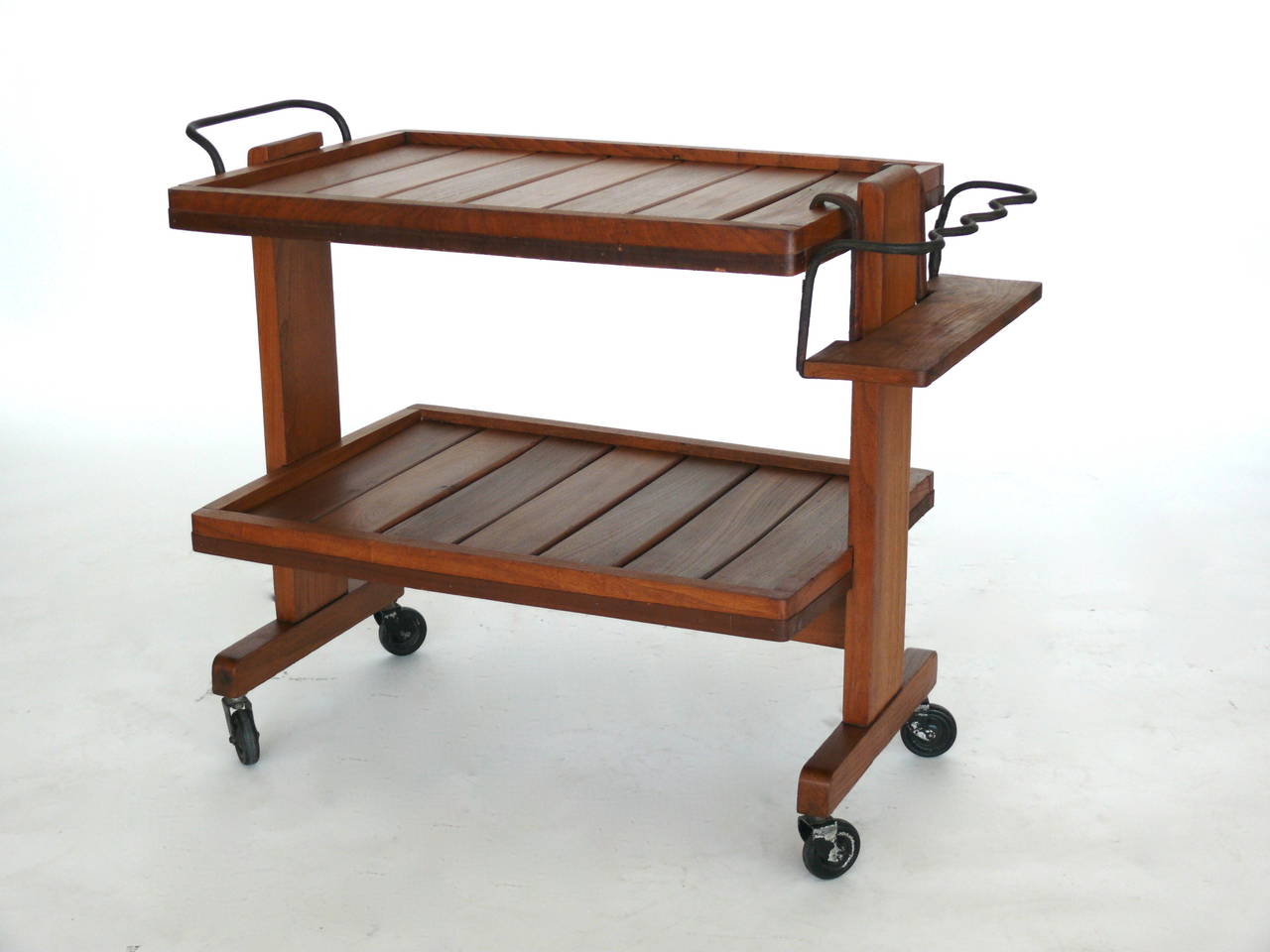 French Jacques Adnet Bar Cart