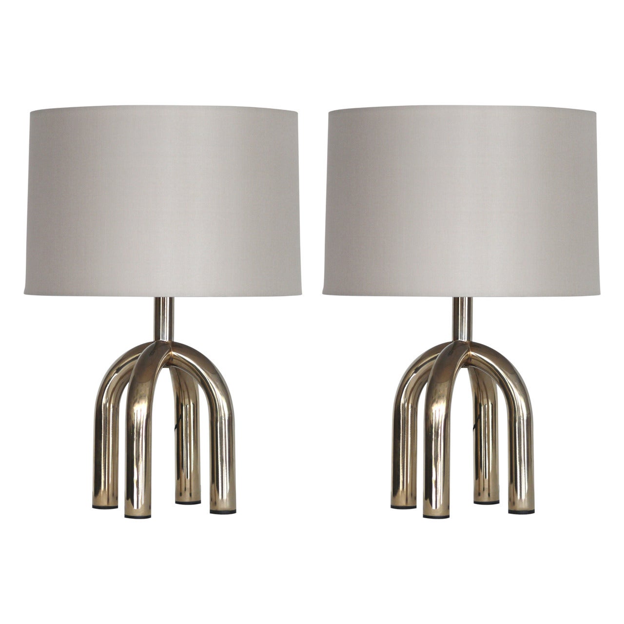 Petite Italian Brass Table Lamps