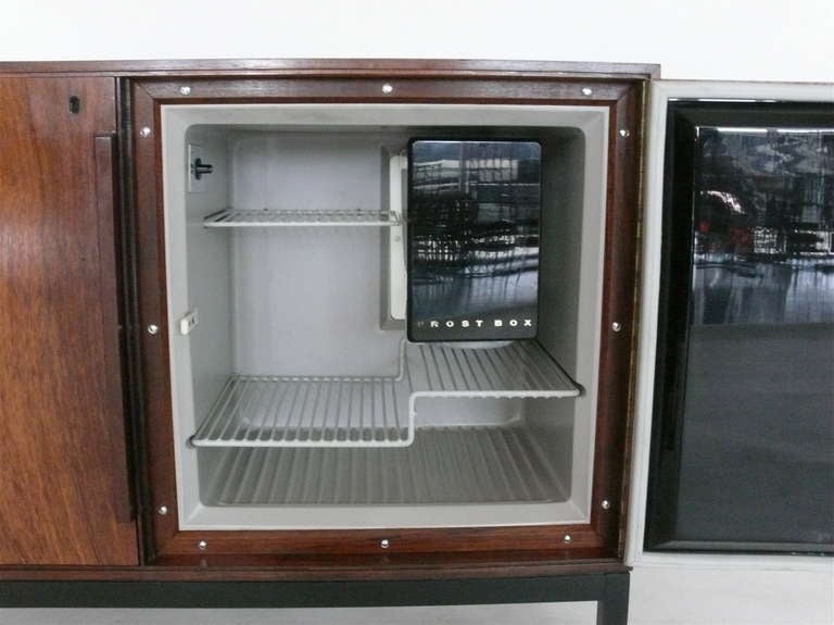 Danish Rosewood Bar Cabinet with Refrigerator by Silkeborg 2