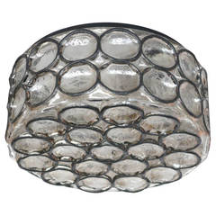 Vintage Austrian Iron Circle Flush Mount