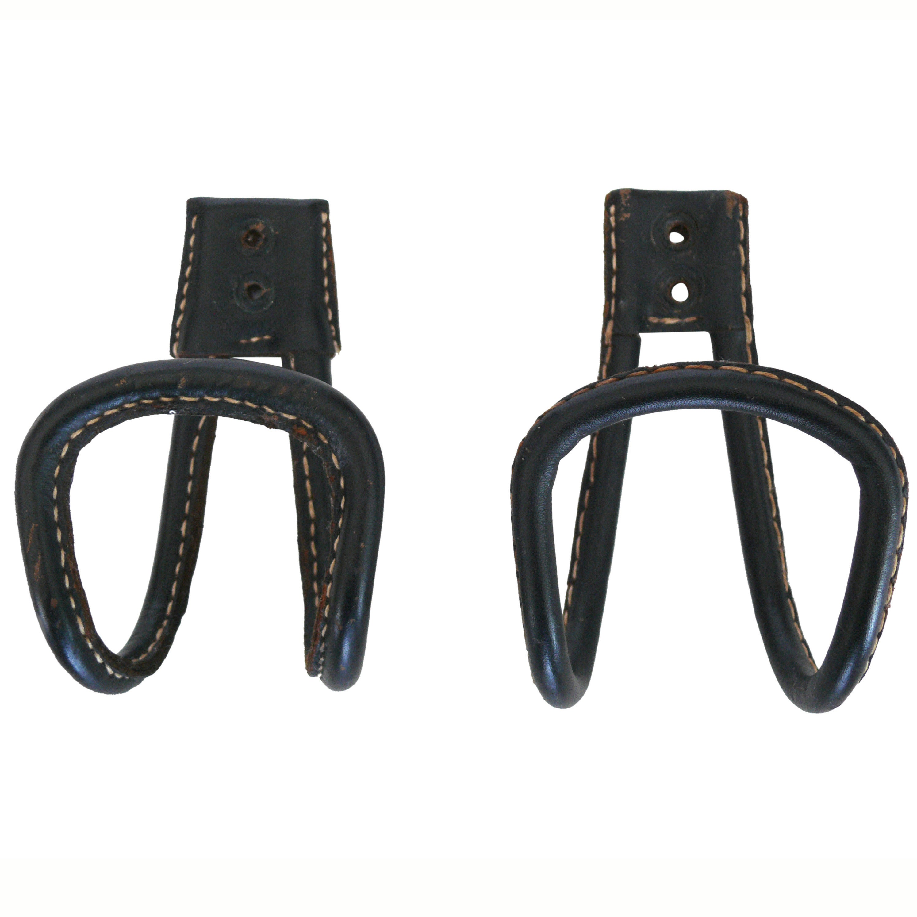 Jacques Adnet Leather Hooks