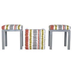 Set of 3 Square Stools by Harvey Probber