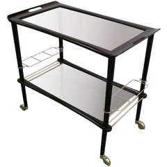 Italian Mahogany Bar Cart 5