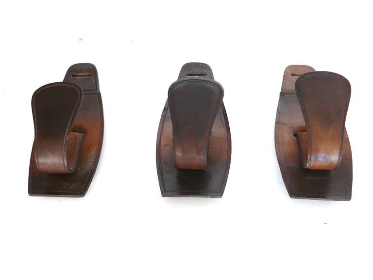 Adnet Leather Hooks In Good Condition In Beverly Hills, CA
