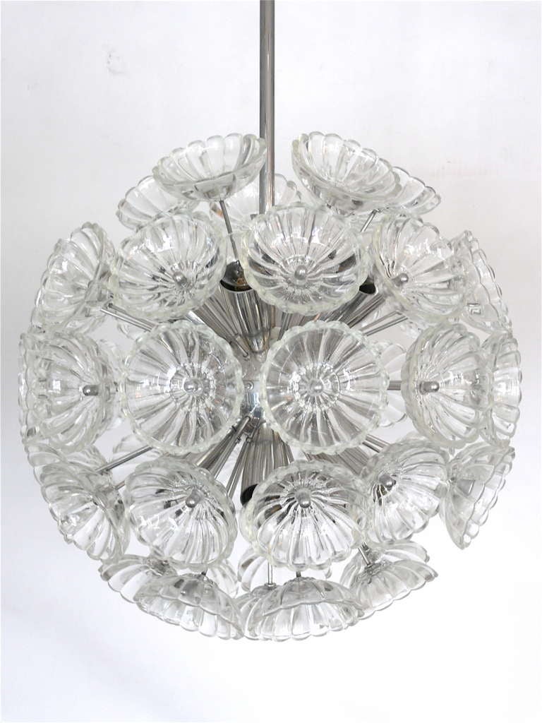 Italian Chrome and Glass Sputnik