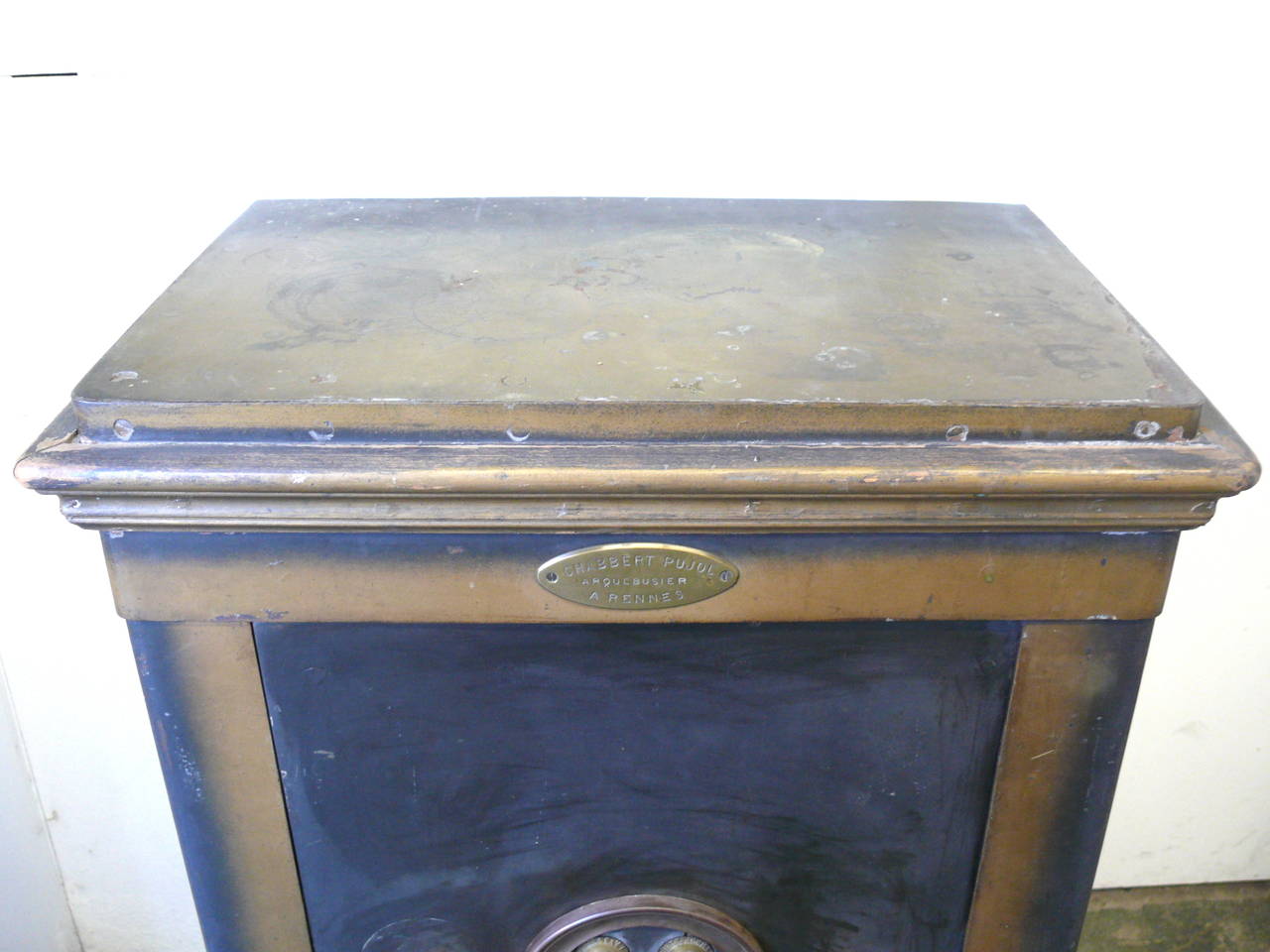 French Antique Metal Safe