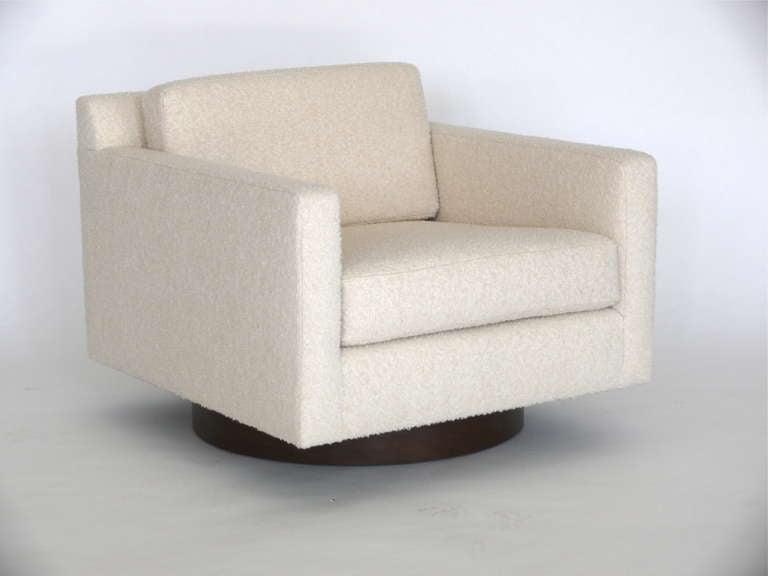 Square Wool Boucle Swivel Chairs For Sale at 1stDibs | square papasan chair,  swivel boucle chair, boucle chairs