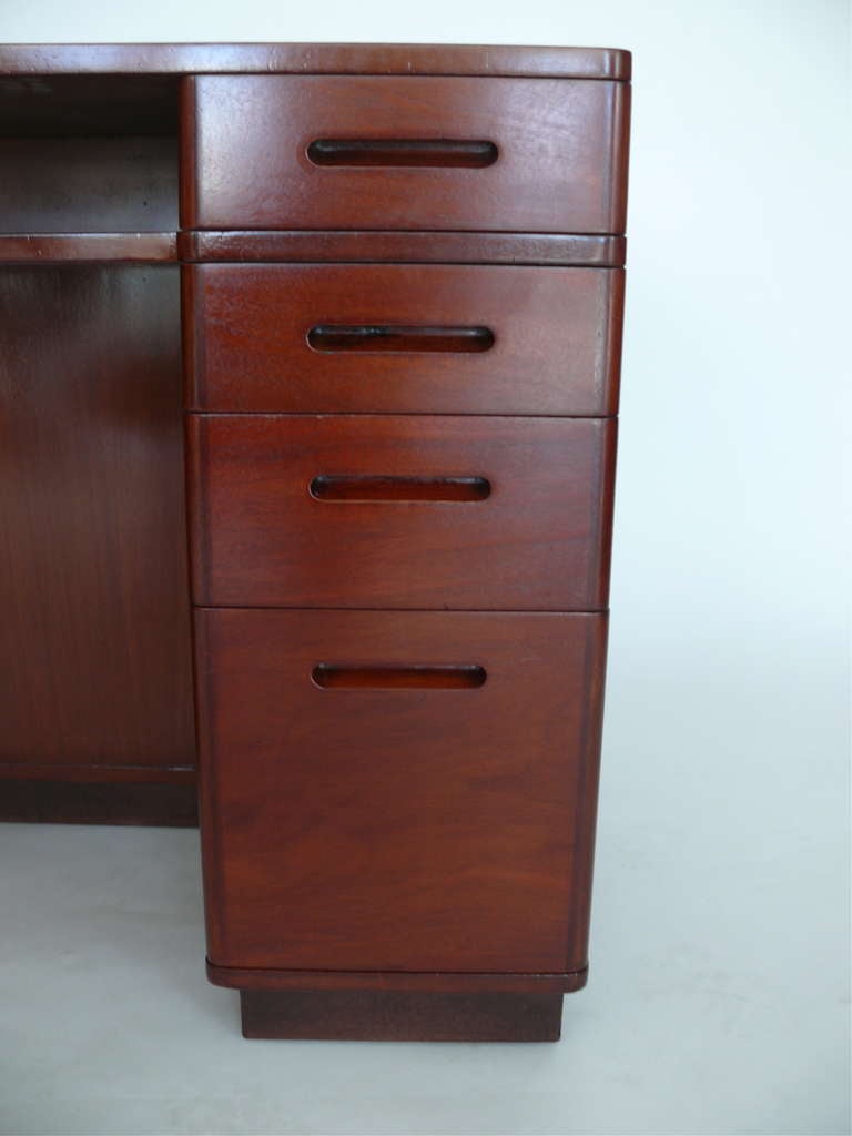 Mahogany Edward Wormley for Dunbar Writing Desk and Chair