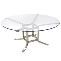 Italian Steel and Glass Game Table 5