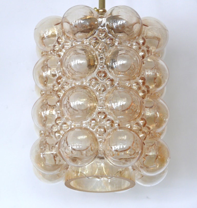 Austrian Amber Bubble Glass Pendant