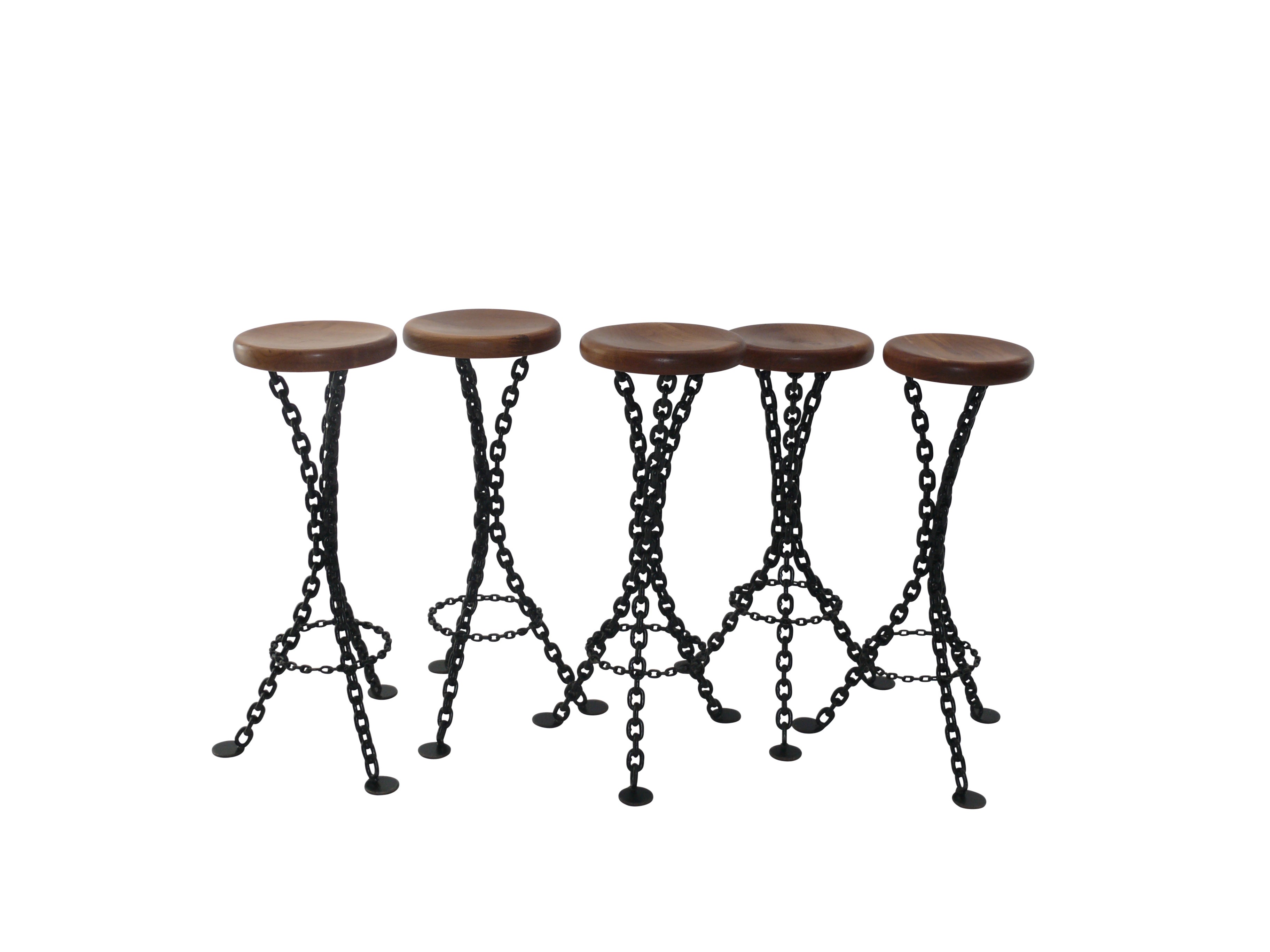 Iron and Chain Bar Stools