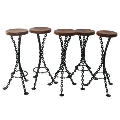Iron and Chain Bar Stools