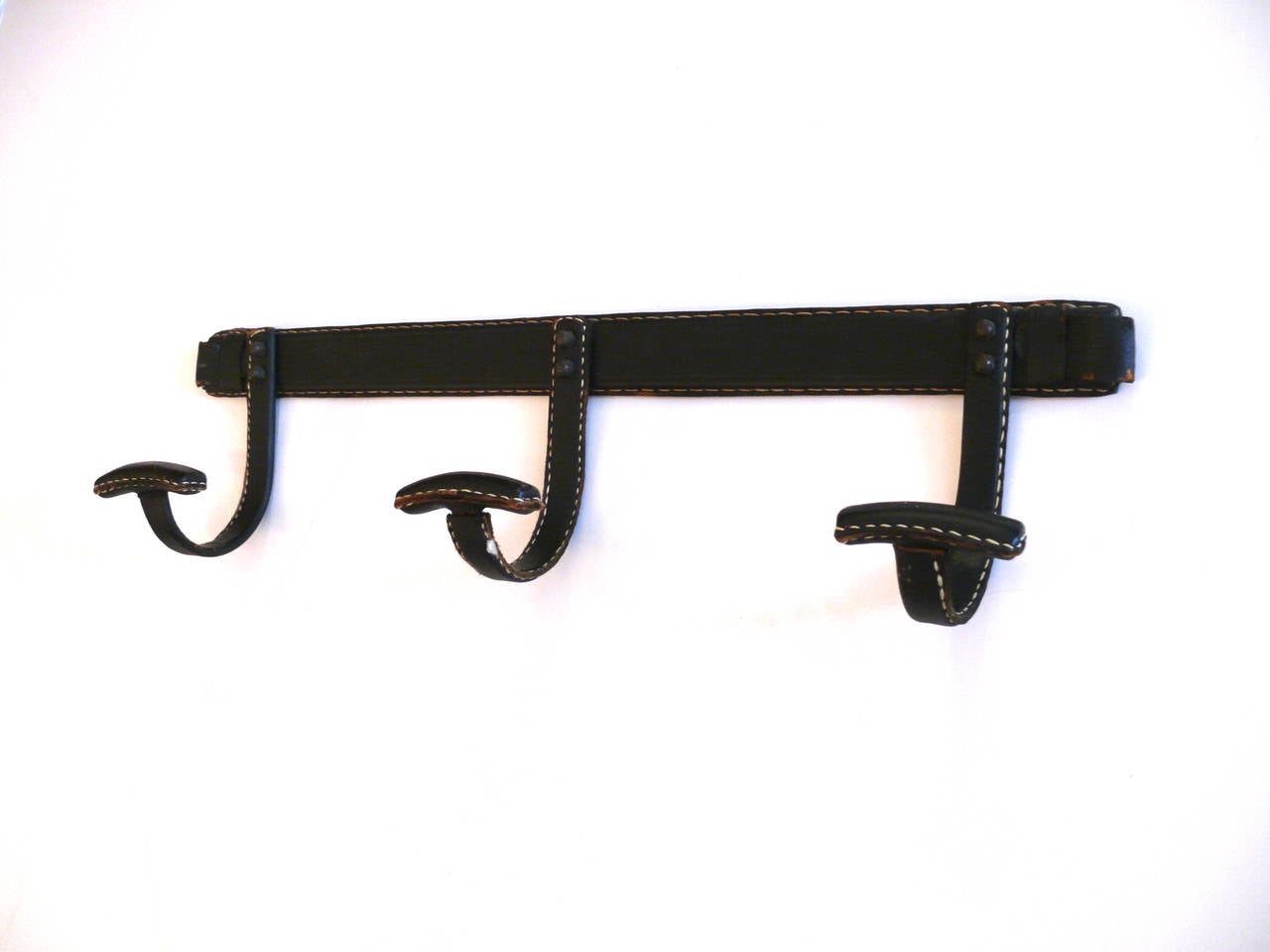 Leather Coat Rack by Jacques at 1stDibs