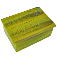 Italian Green Ceramic Box by Bitossi
