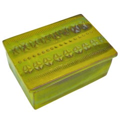 Italian Green Ceramic Box by Bitossi