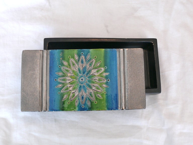 Italian Ceramic Box and Ashtrays by Bitossi 1