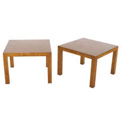 Pair of Faux Tortoise Shell Parson Tables