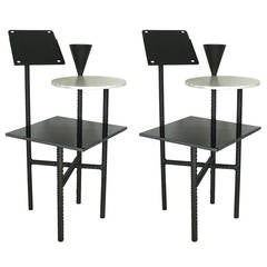Vintage Pair of Phillipe Starck Telephone Stands from the Paramount Hotel