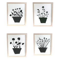 Set of Four Flower Prints by Hugo Guiness
