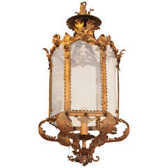 Italian Gilt Iron Lantern 8