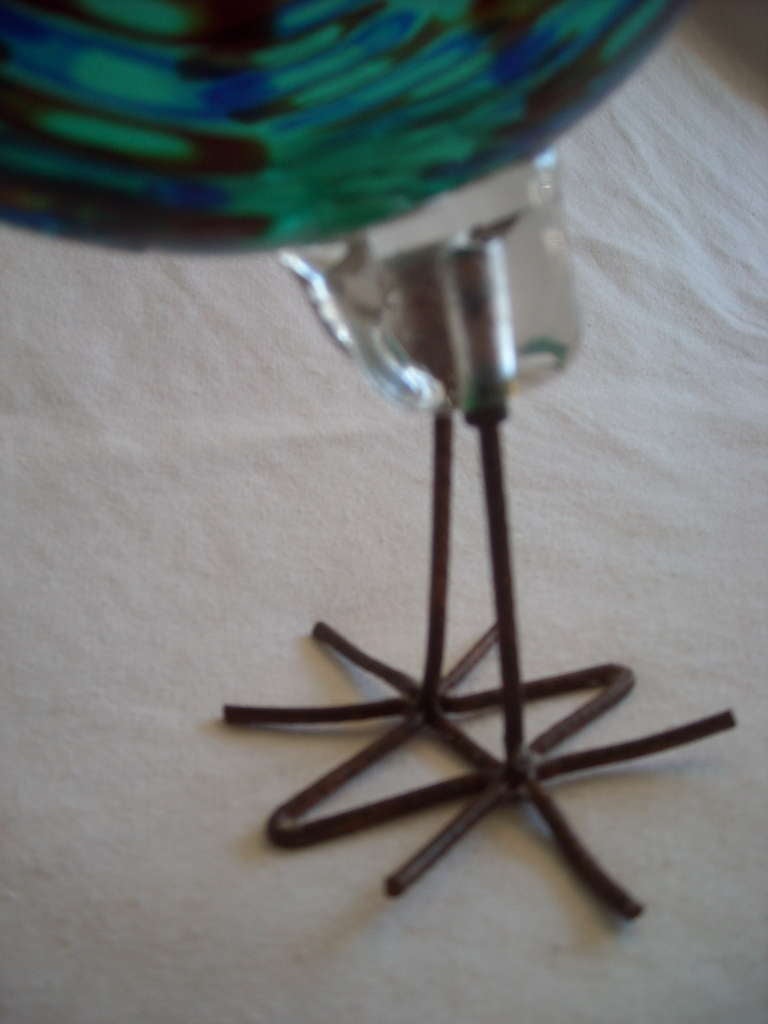 Italian Vistosi Murano Pulcino Glass with Murrine Eyed Bird by Alessandro Pianon