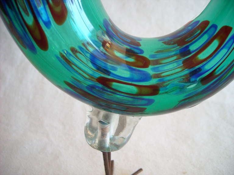 Vistosi Murano Pulcino Glass with Murrine Eyed Bird by Alessandro Pianon 1
