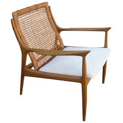 Ib Kofod Larsen Cane Back Lounge or Armchair