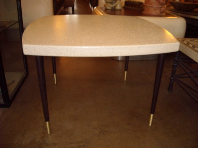 Mid-Century Modern Paul Frankl side /occasional table with cork top.