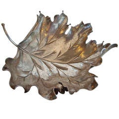 Buccellati "Ginamaria Sterling Dish/Bowl Maple Leaf, Stamped