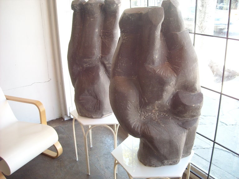 Very large ceramic/pottery sculptures/vases by Raul Coronel.Signed and dated 63