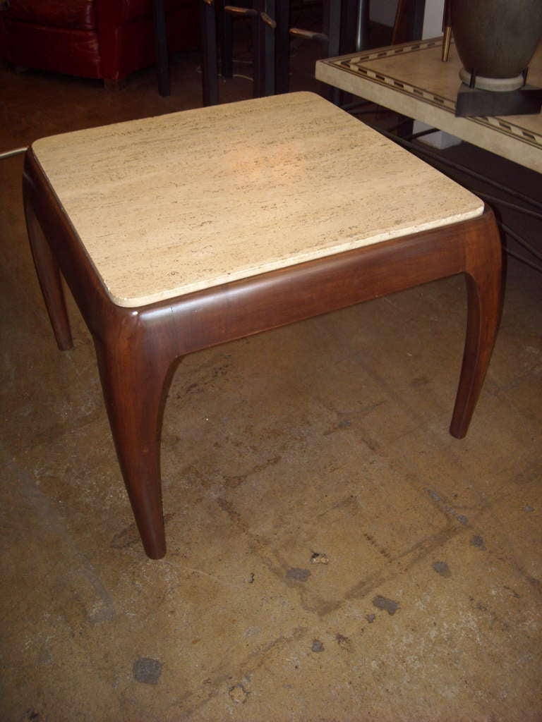 Nice and elegant curves in this very classic design, by Johan Tapp. This table was made  probably for Gumps.