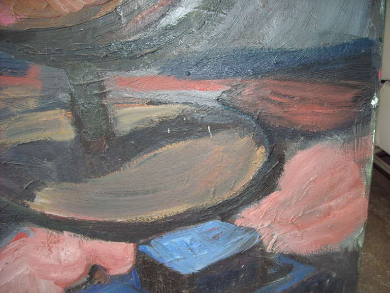 Modern Chuck Connelly Oil Painting On Canvas Signed , dated In Back.