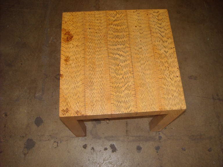 Mid-Century Modern Faux Python Snakeskin Side/end Table in the style of Karl Springer.