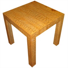 Faux Python Snakeskin Side/end Table in the style of Karl Springer.