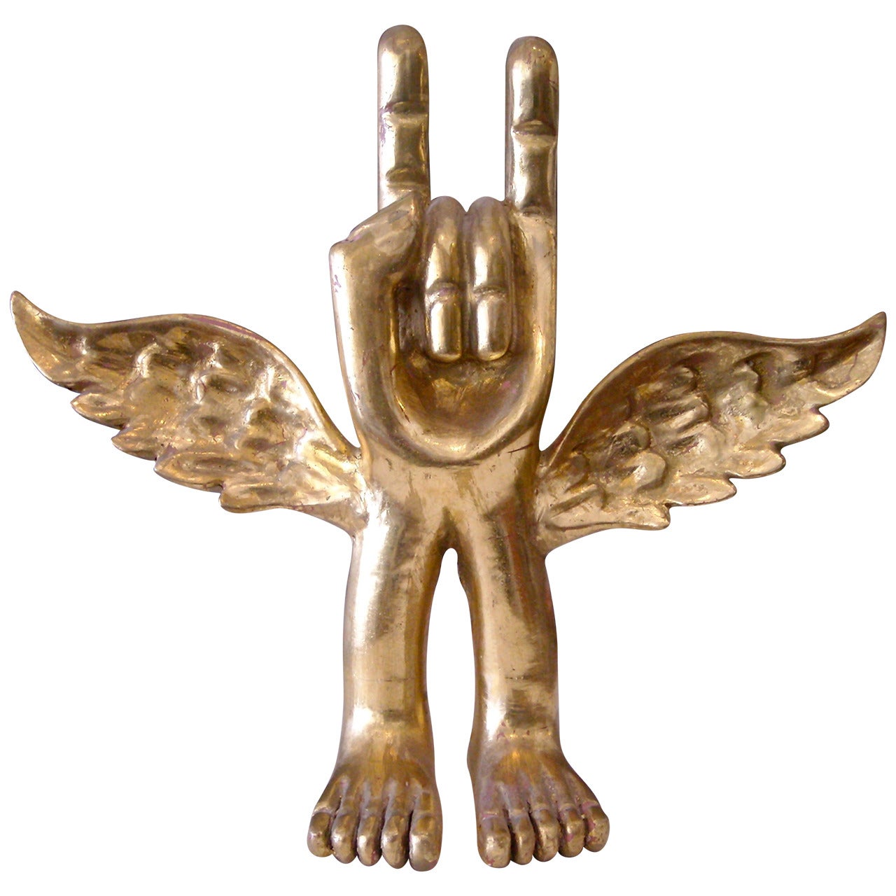 Pedro Friedeberg Hand, Foot, Fingers Giltwood Carving Sculpture