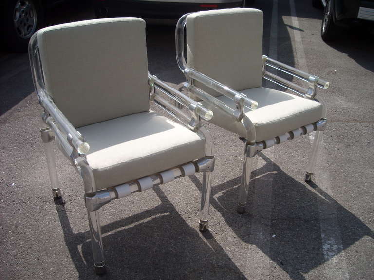 Very nice and elegant pair of Jeff Messerschmidt armchairs. Signed and dated. Pipeline 1500 series, #391.